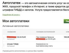 كيفية تعطيل الدفع التلقائي لـ Sberbank على الهاتف المحمول. كيفية تعطيل الدفع التلقائي لـ Rostelecom من البطاقة